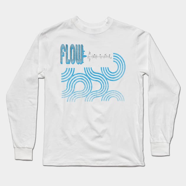 Blue Flow of Individualism Grunge Style Long Sleeve T-Shirt by Debrawib